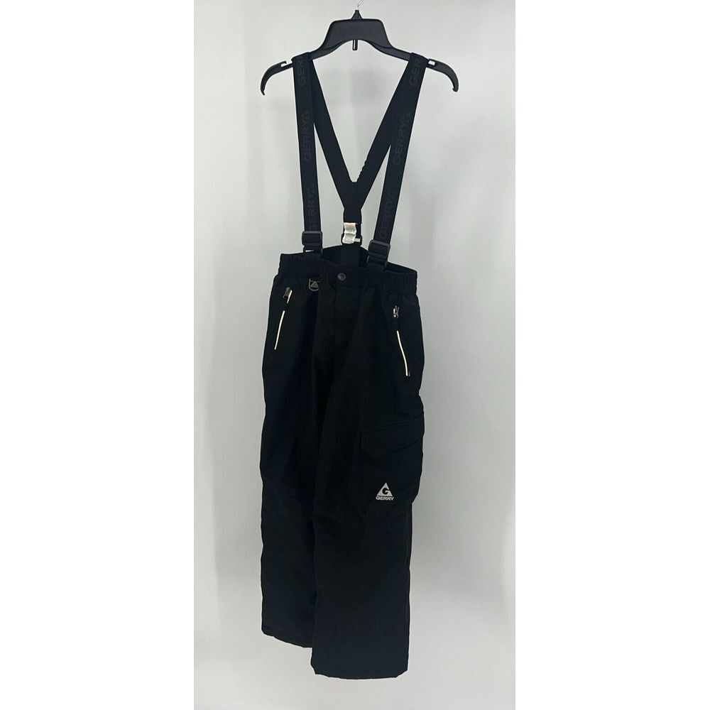 Gerry Youth Snow Pants Overalls Removable Suspenders Black Large 14/16